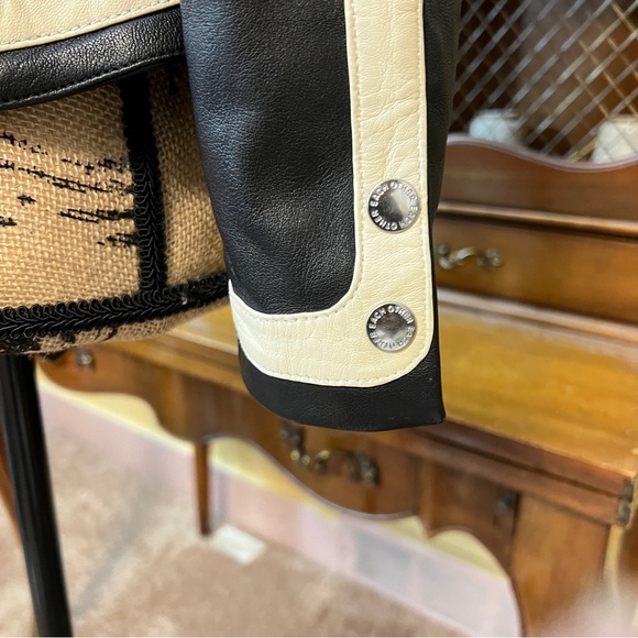 Each x Other Paris Black and Cream Leather Jacket in Excellent Condition.  Sz S. - Picture 13 of 13